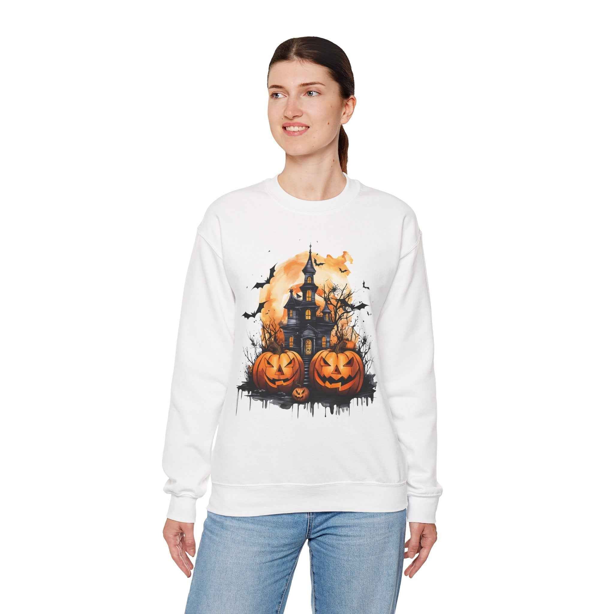 50/50 cotton-polyester Halloween Unisex Sweatshirt - ZemaStyle
