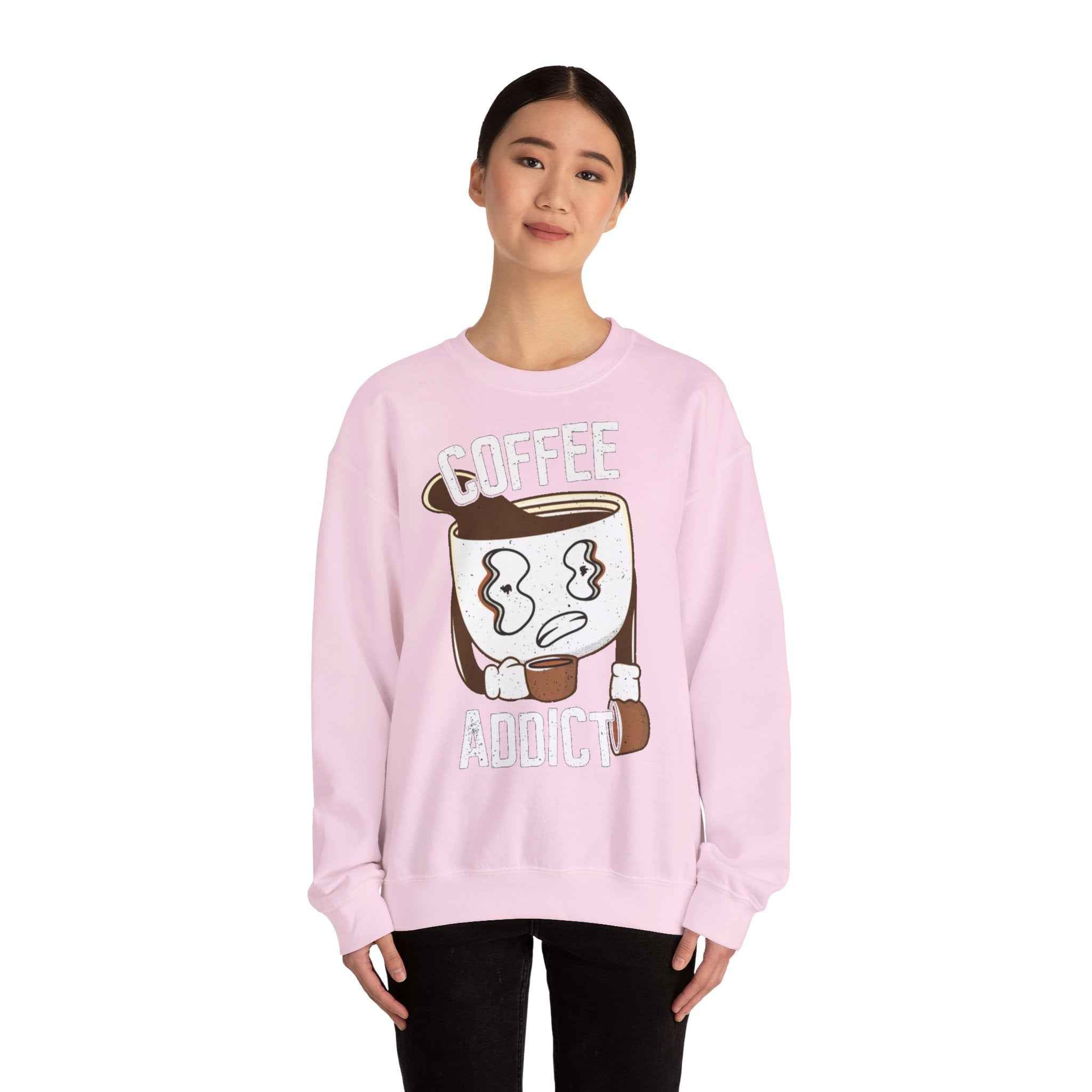 50/50 cotton-polyester Coffee Addict Unisex Sweatshirt - ZemaStyle