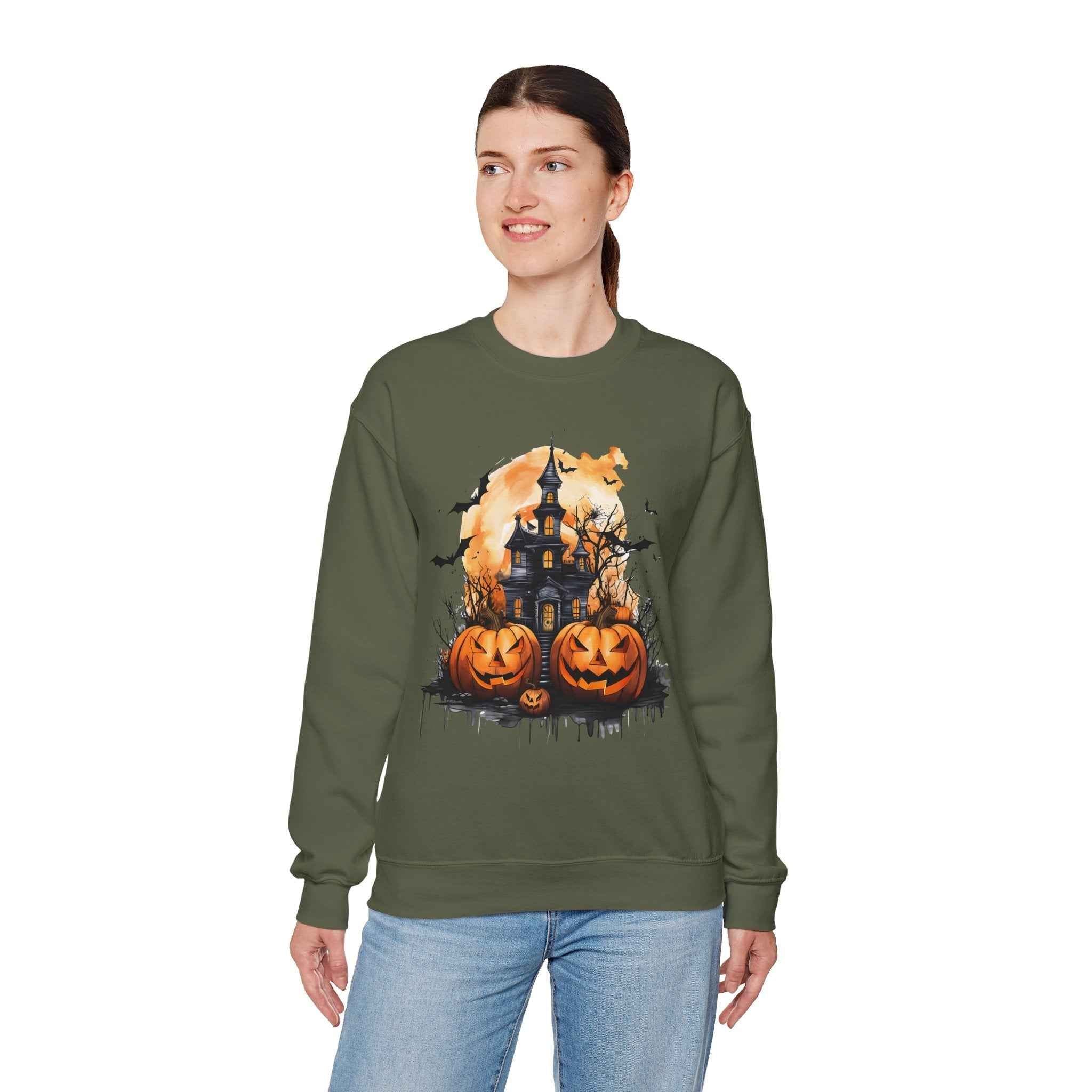 50/50 cotton-polyester Halloween Unisex Sweatshirt - ZemaStyle