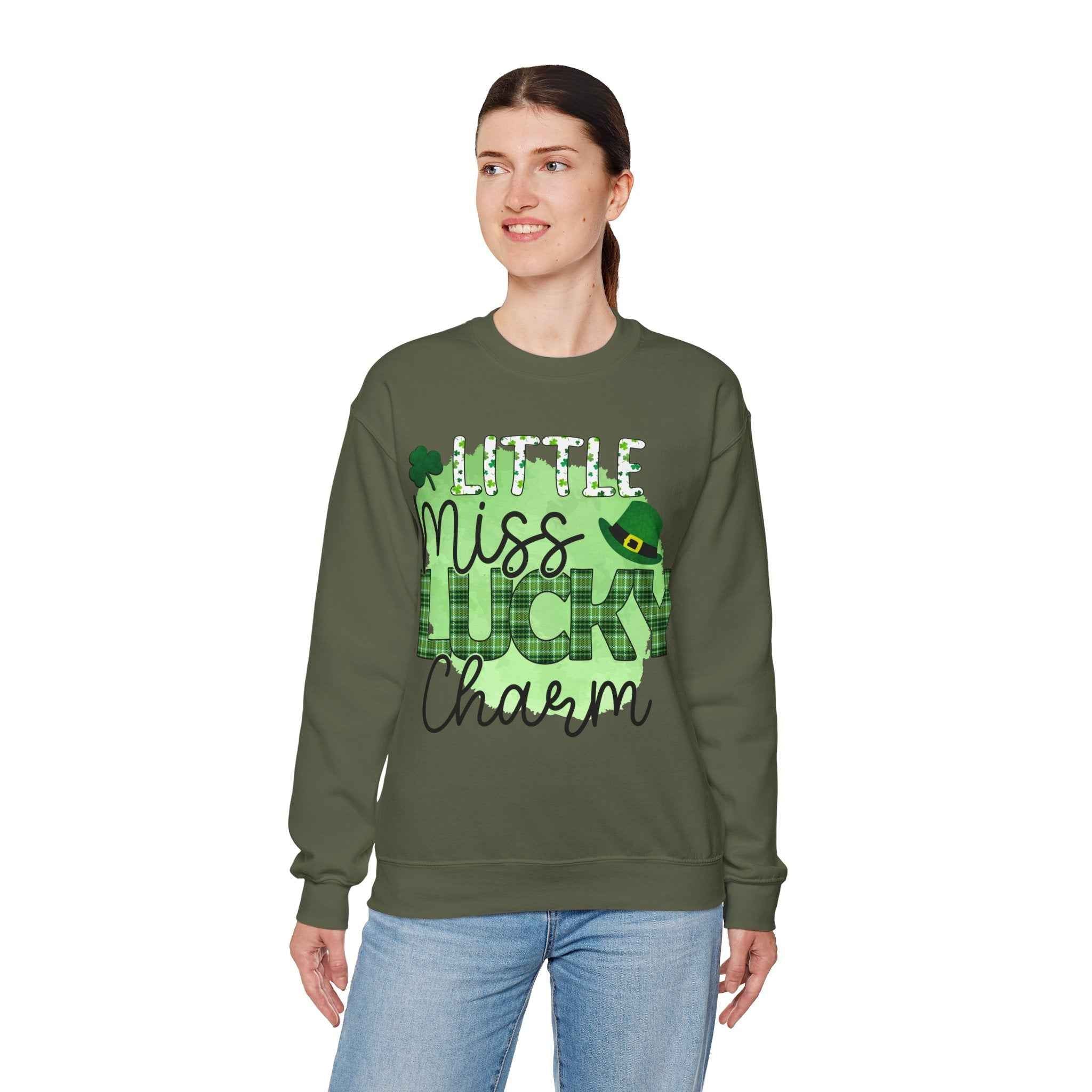 50/50 cotton-polyester Lucky Charm Unisex Sweatshirt - ZemaStyle