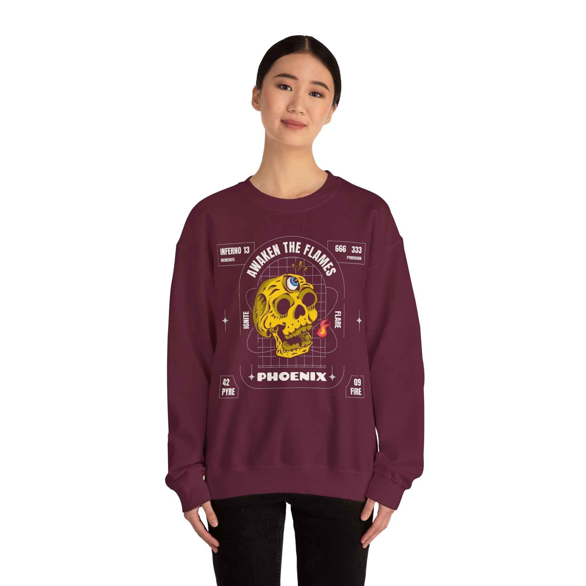 50/50 cotton-polyester Phoenix Unisex Sweatshirt - ZemaStyle