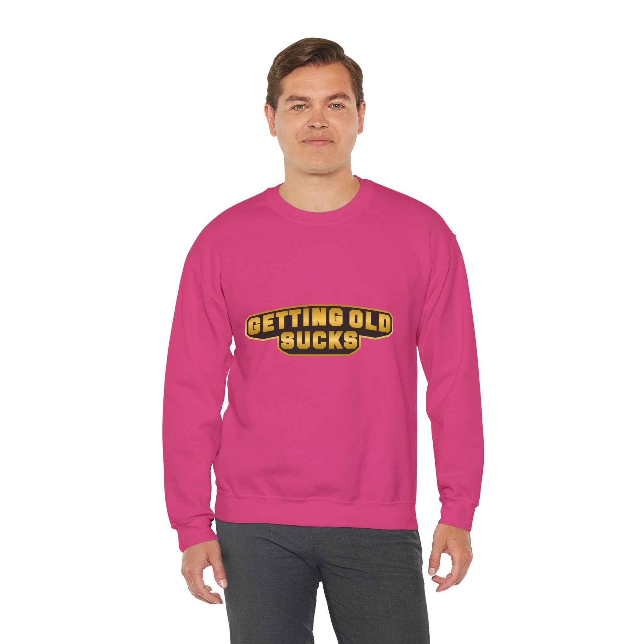 50/50 cotton-polyester Getting Old Sucks Unisex Sweatshirt