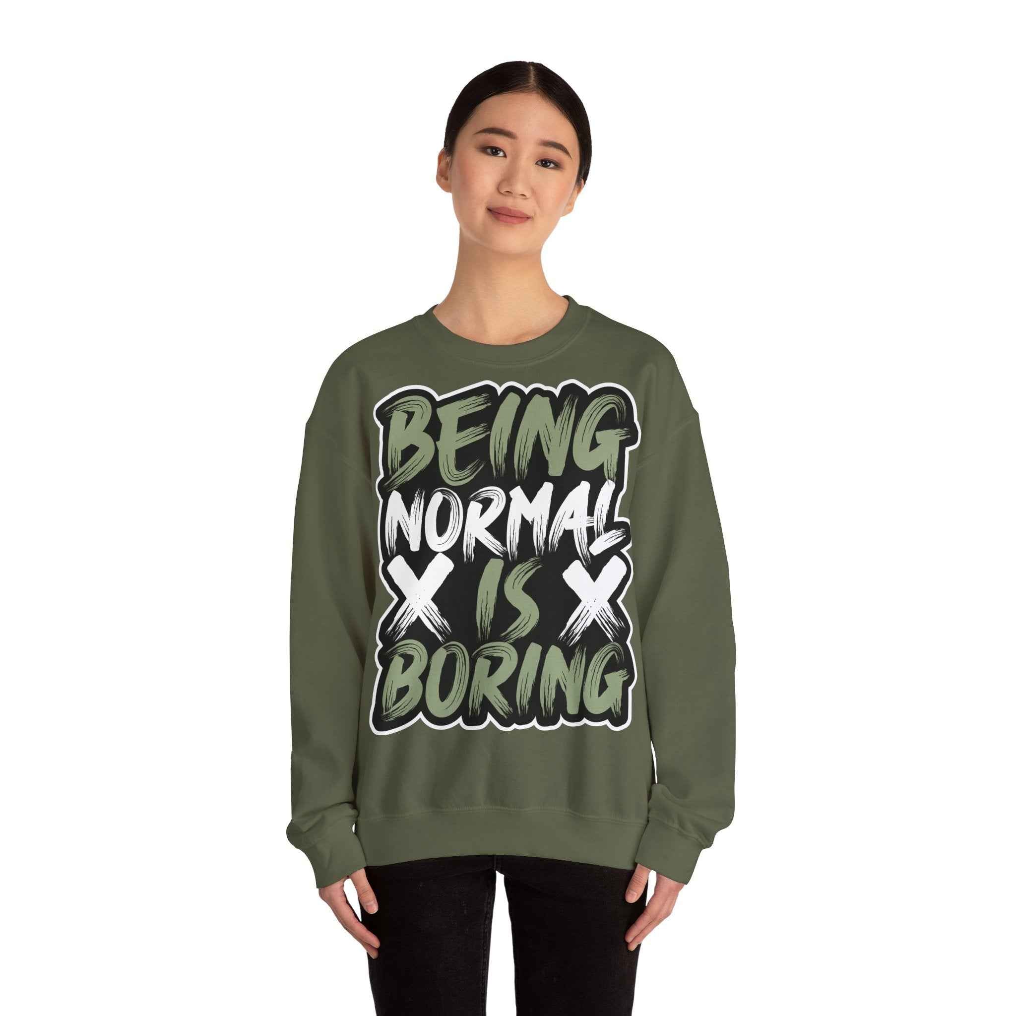 50/50 cotton-polyester Being Normal Is Boring Unisex Sweatshirt - ZemaStyle