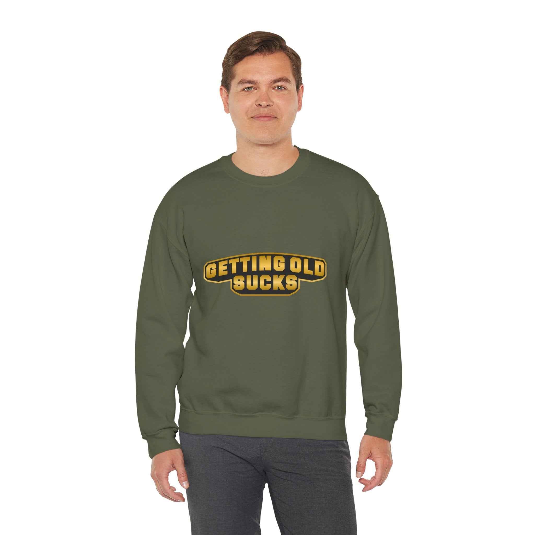 50/50 cotton-polyester Getting Old Sucks Unisex Sweatshirt