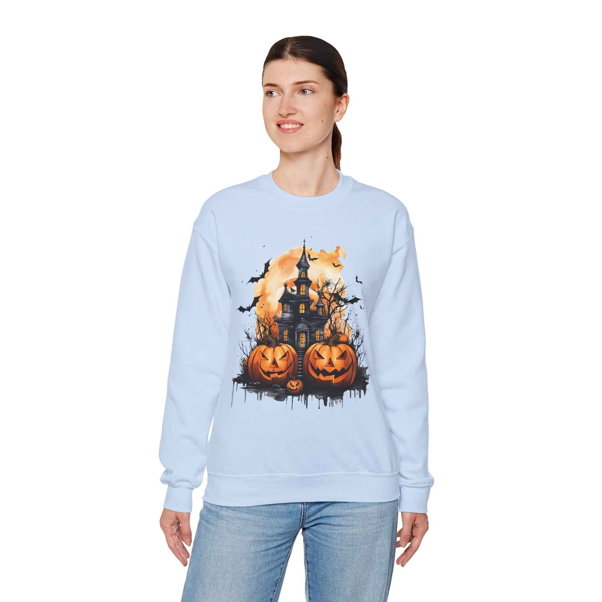 50/50 cotton-polyester Halloween Unisex Sweatshirt - ZemaStyle