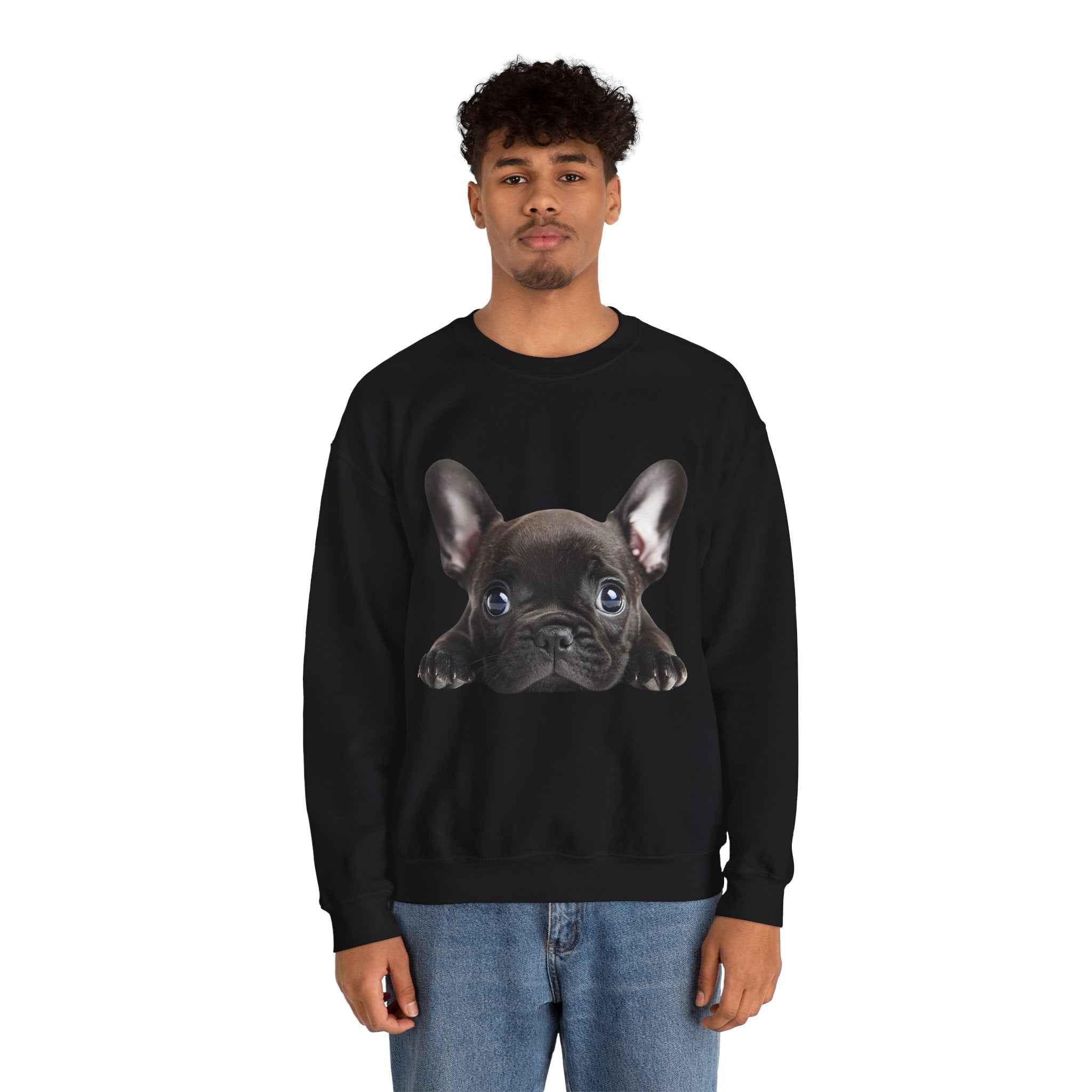 50/50 Cotton-Polyester Unisex French Bulldog Sweatshirt - ZemaStyle