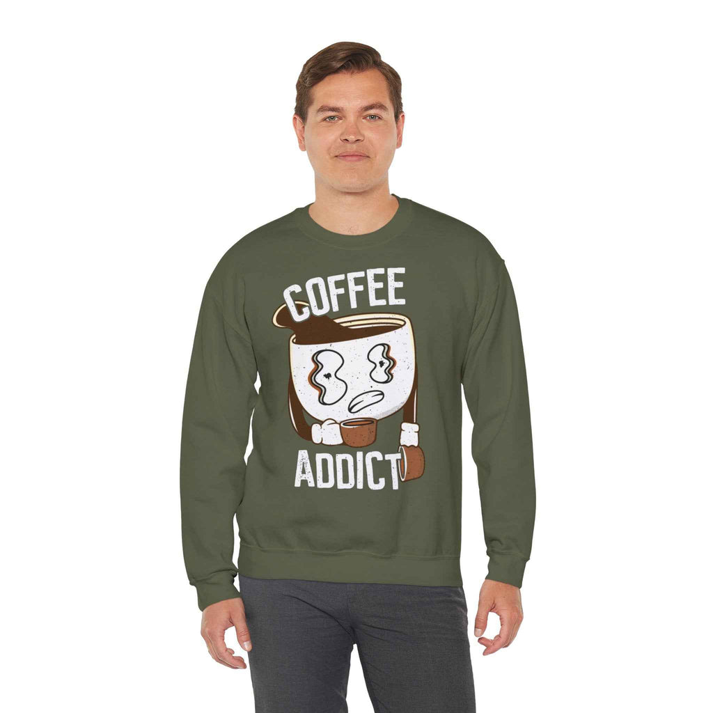 50/50 cotton-polyester Coffee Addict Unisex Sweatshirt