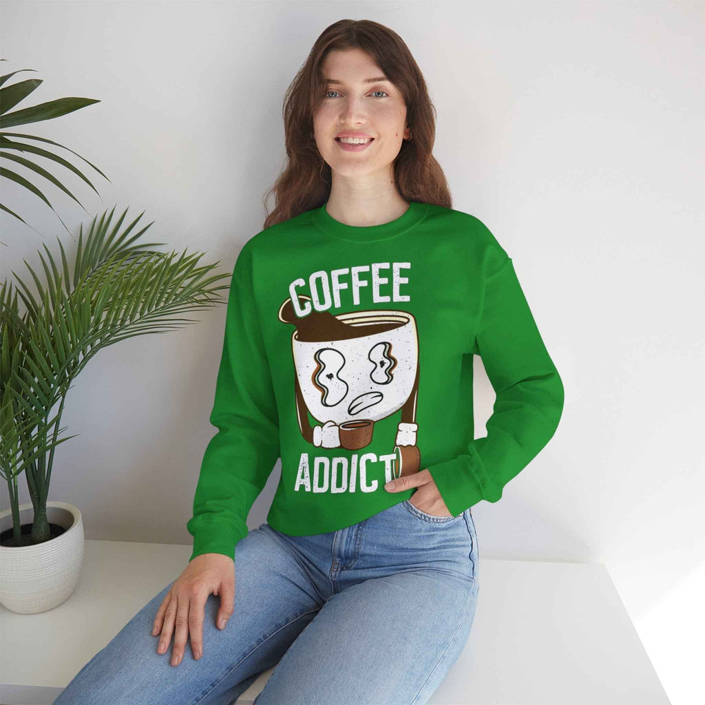 50/50 cotton-polyester Coffee Addict Unisex Sweatshirt