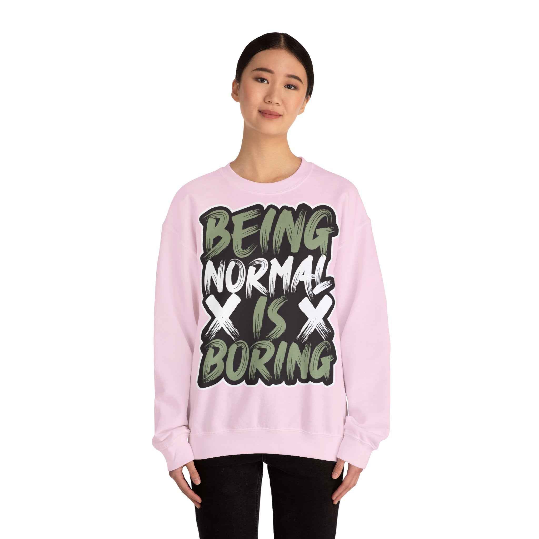 50/50 cotton-polyester Being Normal Is Boring Unisex Sweatshirt - ZemaStyle