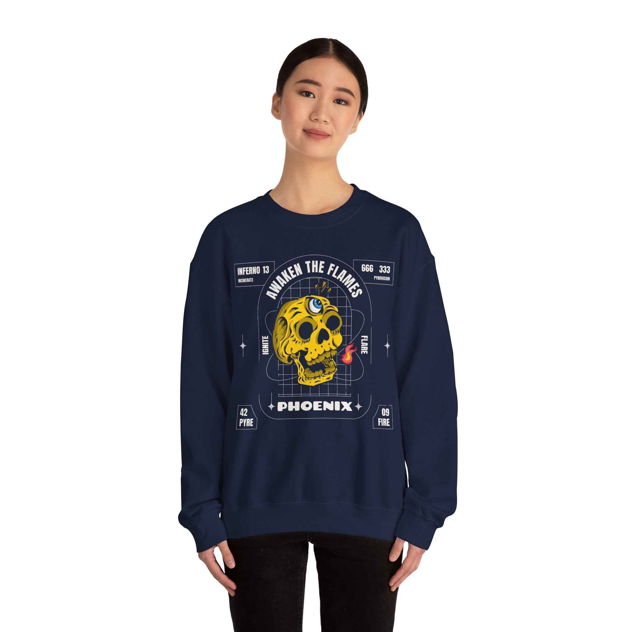 50/50 cotton-polyester Phoenix Unisex Sweatshirt - ZemaStyle