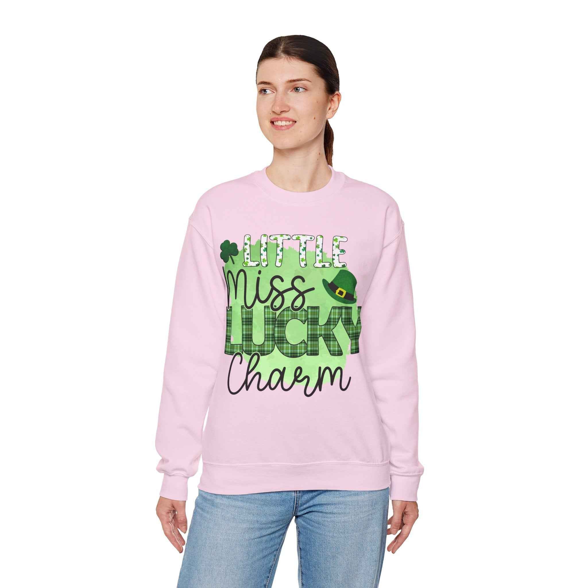 50/50 cotton-polyester Lucky Charm Unisex Sweatshirt - ZemaStyle