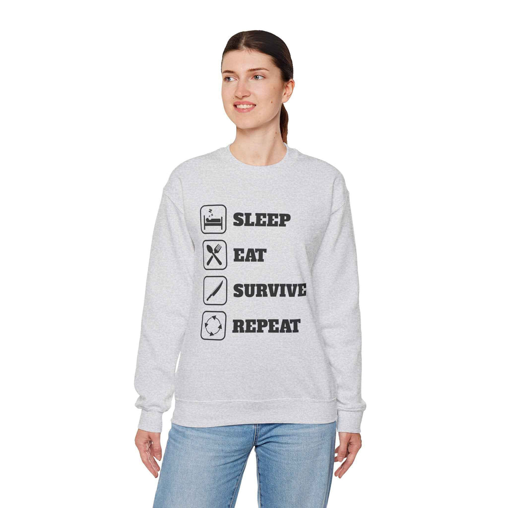 50/50 cotton-polyester SleepEatSurviveRepeat Unisex Sweatshirt