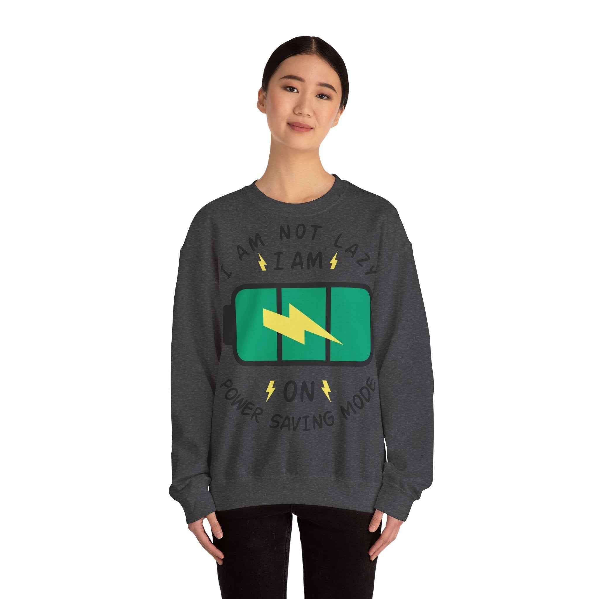 50/50 cotton-polyester Power Saving Mode Unisex Sweatshirt - ZemaStyle