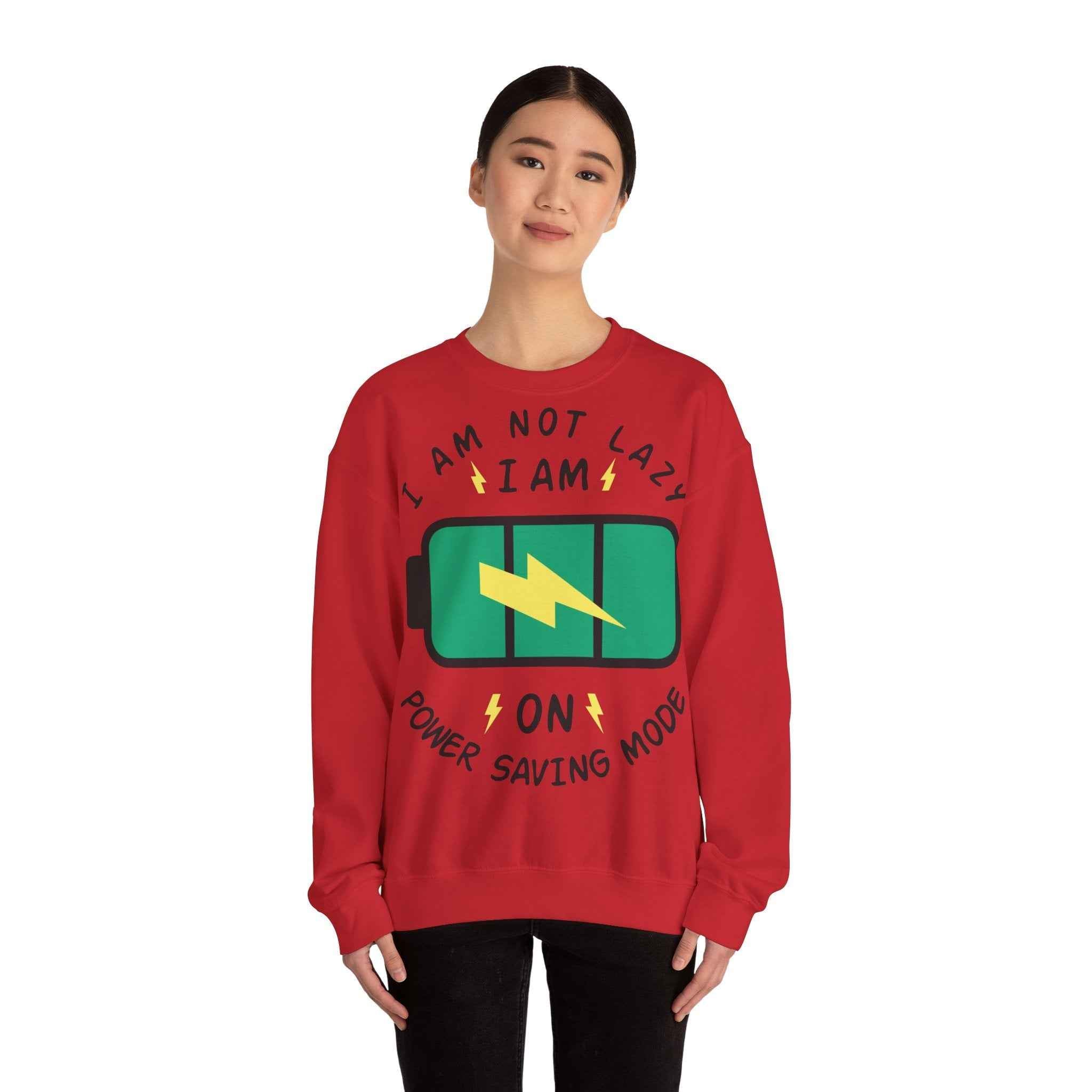 50/50 cotton-polyester Power Saving Mode Unisex Sweatshirt - ZemaStyle