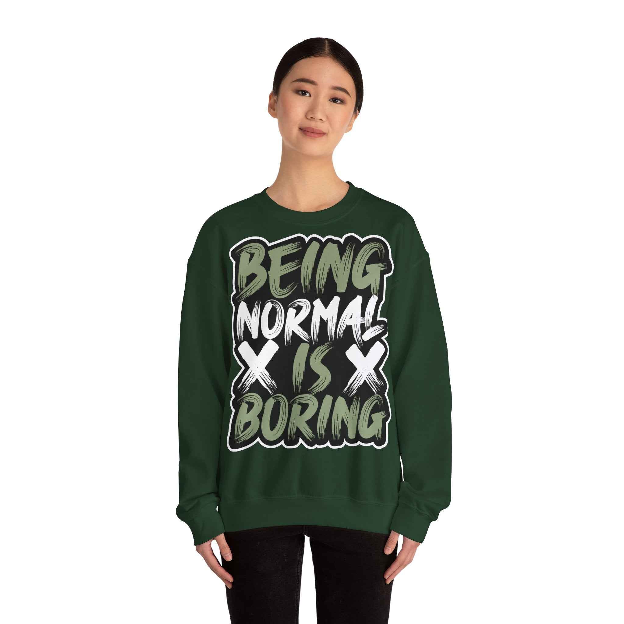 50/50 cotton-polyester Being Normal Is Boring Unisex Sweatshirt - ZemaStyle